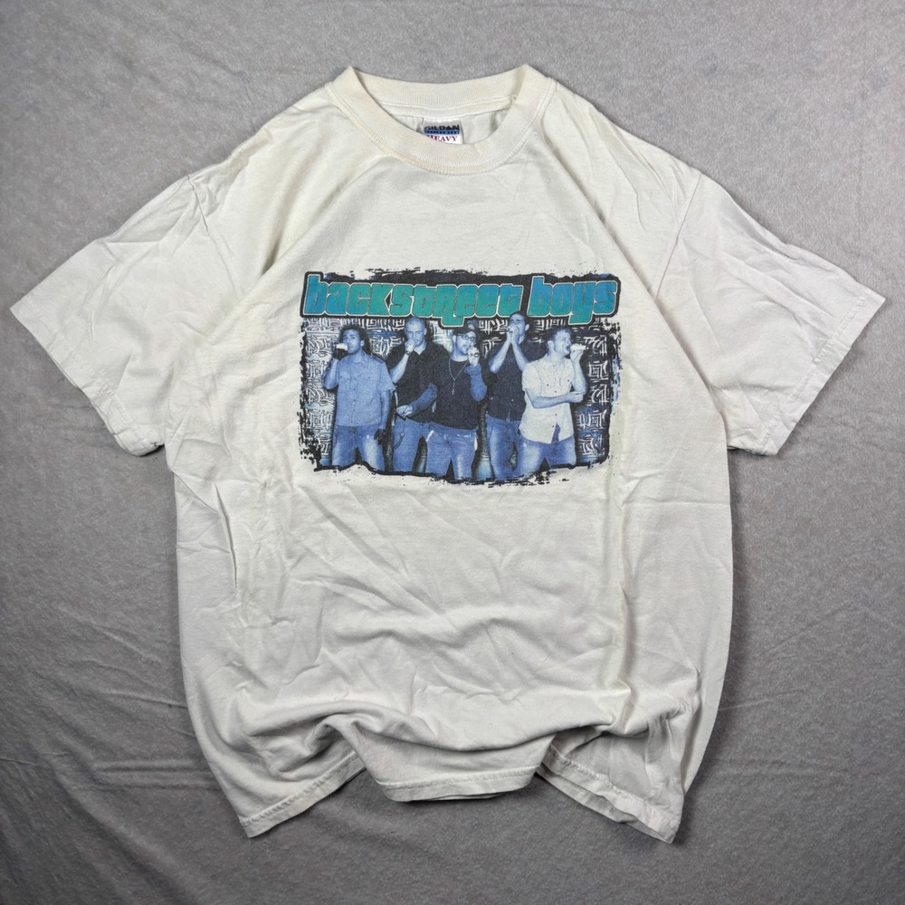 White Backstreet Boys 2005 Tour Graphic T-Shirt – Size M